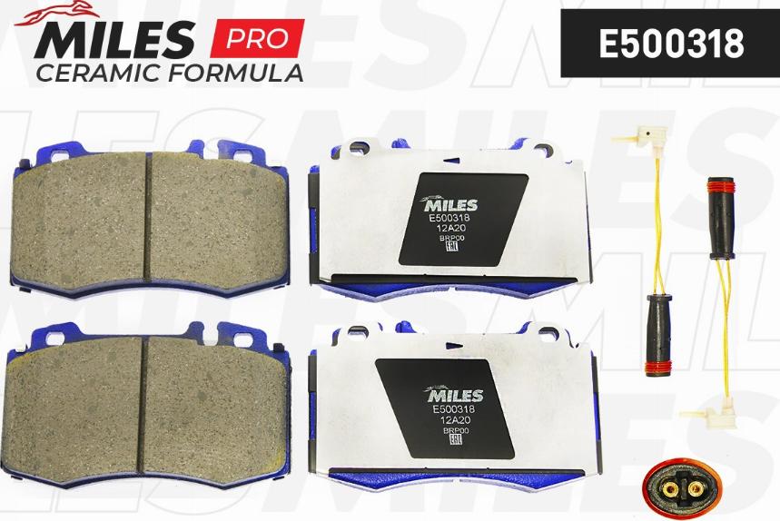 Miles E500318 - Kit pastiglie freno, Freno a disco autozon.pro