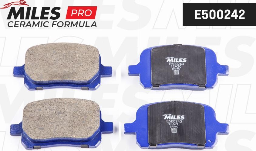 Miles E500243 - Kit pastiglie freno, Freno a disco autozon.pro