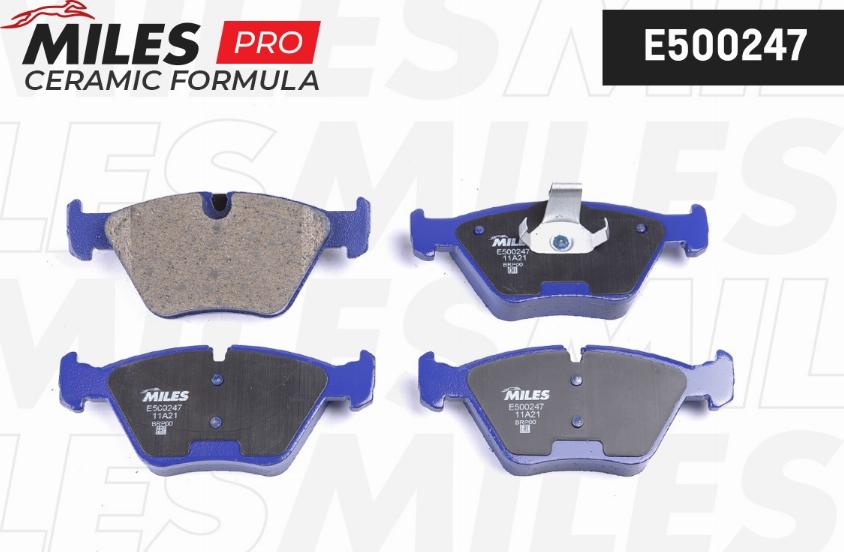 Miles E500247 - Kit pastiglie freno, Freno a disco autozon.pro