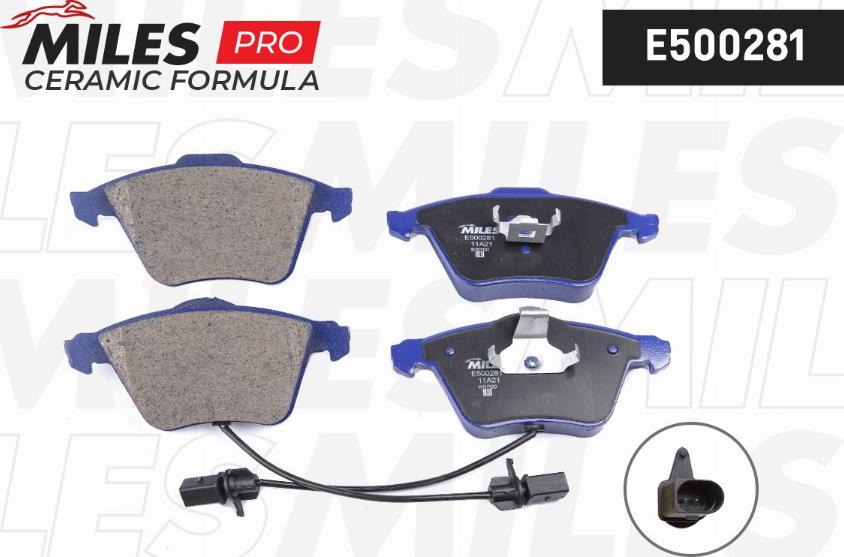 Miles E500281 - Kit pastiglie freno, Freno a disco autozon.pro