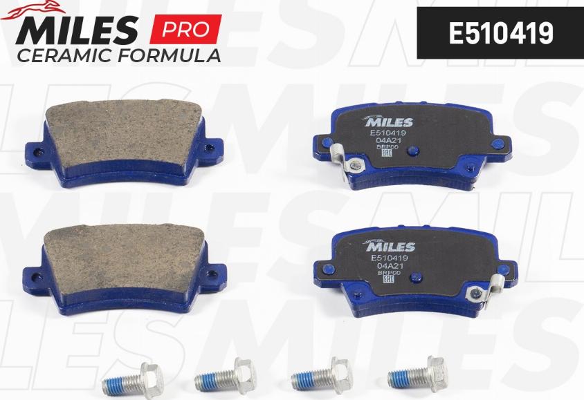 Miles E510419 - Kit pastiglie freno, Freno a disco autozon.pro