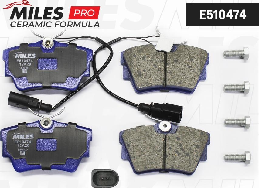 Miles E510474 - Kit pastiglie freno, Freno a disco autozon.pro