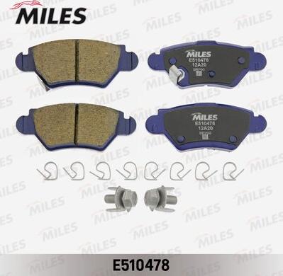 Miles E510478 - Kit pastiglie freno, Freno a disco autozon.pro