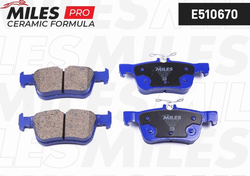 Miles E510670 - Kit pastiglie freno, Freno a disco autozon.pro