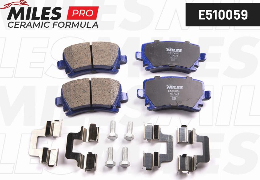 Miles E510059 - Kit pastiglie freno, Freno a disco autozon.pro