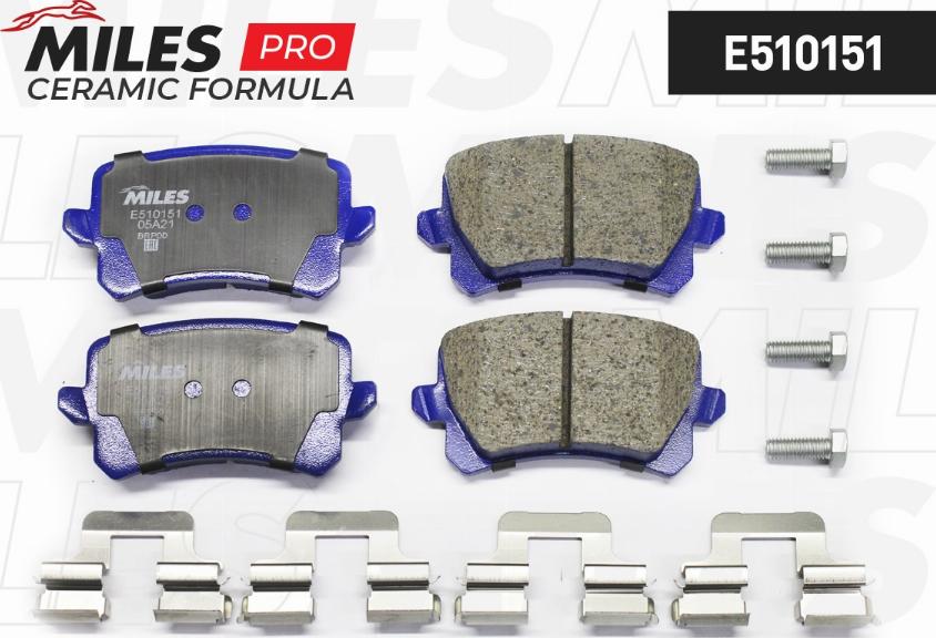 Miles E510151 - Kit pastiglie freno, Freno a disco autozon.pro