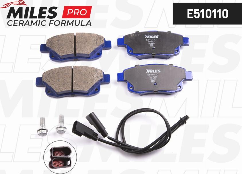 Miles E510110 - Kit pastiglie freno, Freno a disco autozon.pro