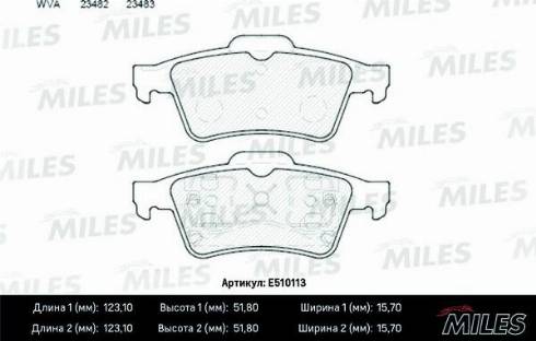 Miles E510113 - Kit pastiglie freno, Freno a disco autozon.pro