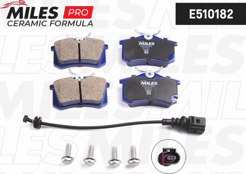 Miles E510182 - Kit pastiglie freno, Freno a disco autozon.pro