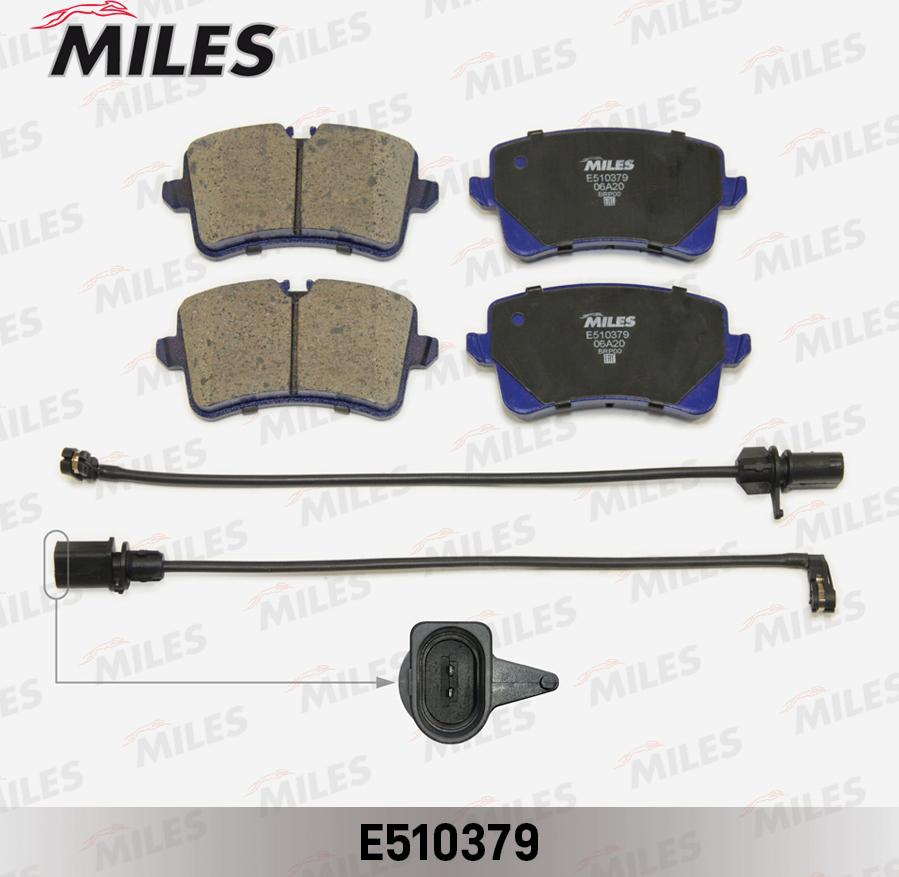 Miles E510379 - Kit pastiglie freno, Freno a disco autozon.pro