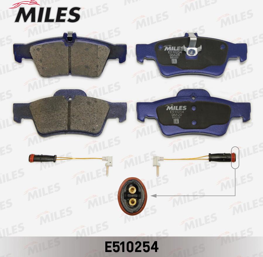 Miles E510254 - Kit pastiglie freno, Freno a disco autozon.pro