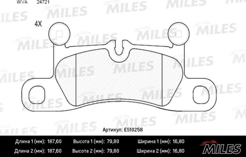 Miles E510258 - Kit pastiglie freno, Freno a disco autozon.pro