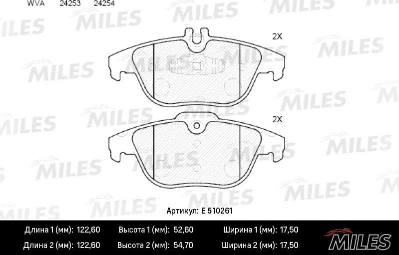 Miles E510261 - Kit pastiglie freno, Freno a disco autozon.pro