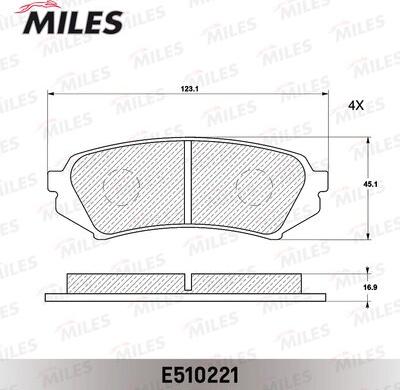 Miles E510221 - Kit pastiglie freno, Freno a disco autozon.pro