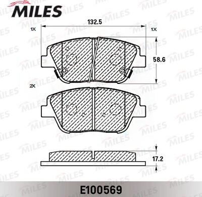 Miles E100569 - Kit pastiglie freno, Freno a disco autozon.pro