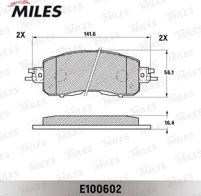 Miles E100602 - Kit pastiglie freno, Freno a disco autozon.pro