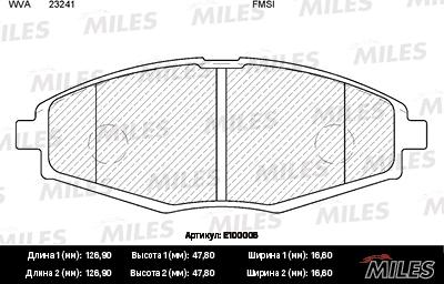 Miles E100006 - Kit pastiglie freno, Freno a disco autozon.pro