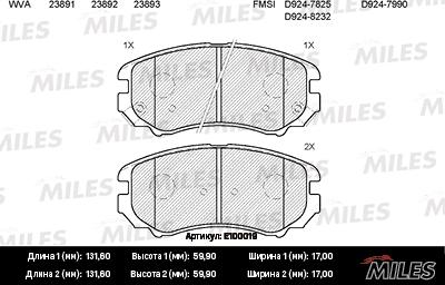 Miles E100019 - Kit pastiglie freno, Freno a disco autozon.pro