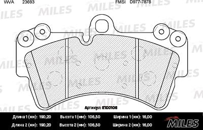 Miles E100106 - Kit pastiglie freno, Freno a disco autozon.pro