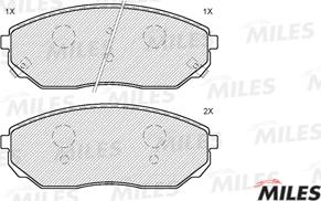 Miles E100181 - Kit pastiglie freno, Freno a disco autozon.pro