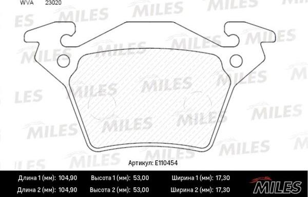 Miles E110454 - Kit pastiglie freno, Freno a disco autozon.pro