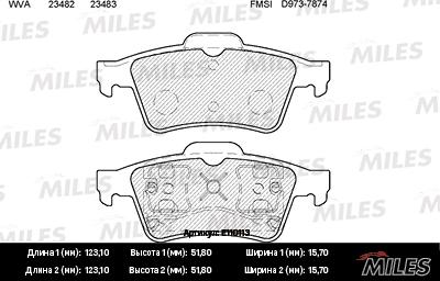 Miles E110113 - Kit pastiglie freno, Freno a disco autozon.pro