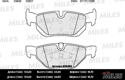 Miles E110262 - Kit pastiglie freno, Freno a disco autozon.pro