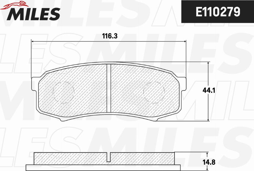 Miles E110279 - Kit pastiglie freno, Freno a disco autozon.pro