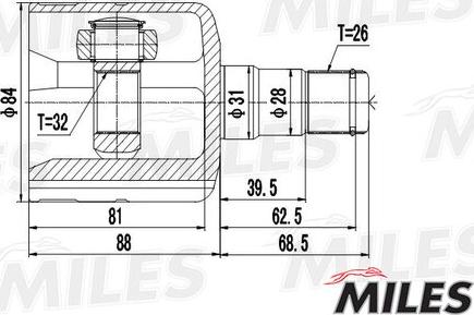 Miles GA10010 - Kit giunti, Semiasse autozon.pro