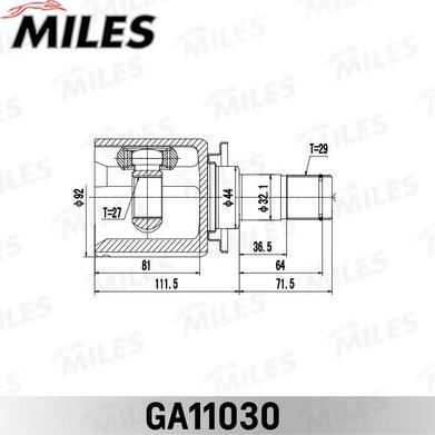 Miles GA11030 - Kit giunti, Semiasse autozon.pro