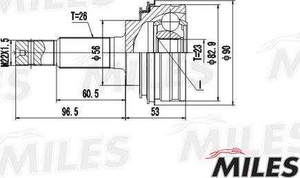 Miles GA20469 - Kit giunti, Semiasse autozon.pro