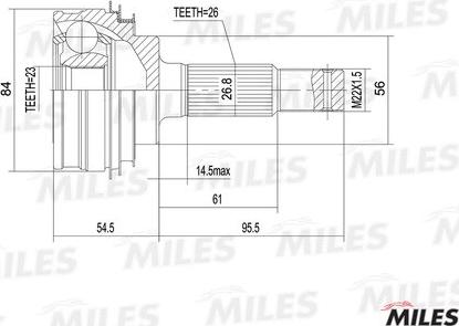 Miles GA20467 - Kit giunti, Semiasse autozon.pro