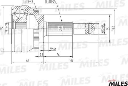 Miles GA20586 - Kit giunti, Semiasse autozon.pro