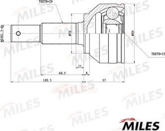 Miles GA20666 - Kit giunti, Semiasse autozon.pro