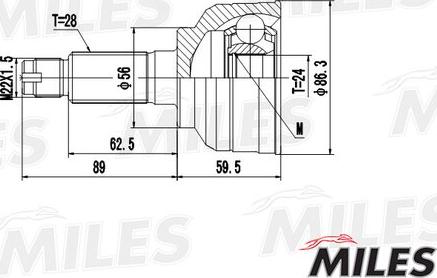 Miles GA20616 - Kit giunti, Semiasse autozon.pro