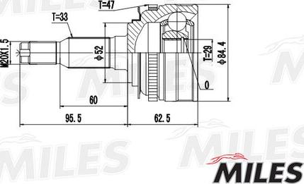 Miles GA20051 - Kit giunti, Semiasse autozon.pro