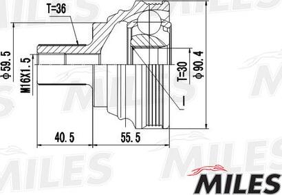 Miles GA20603 - Kit giunti, Semiasse autozon.pro