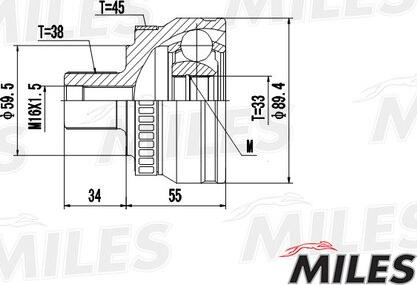 Miles GA20027 - Kit giunti, Semiasse autozon.pro