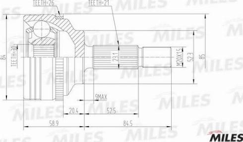 Miles GA20610 - Kit giunti, Semiasse autozon.pro