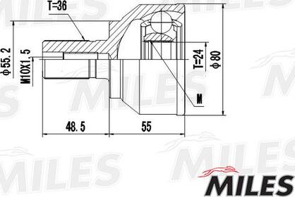 Miles GA20209 - Kit giunti, Semiasse autozon.pro