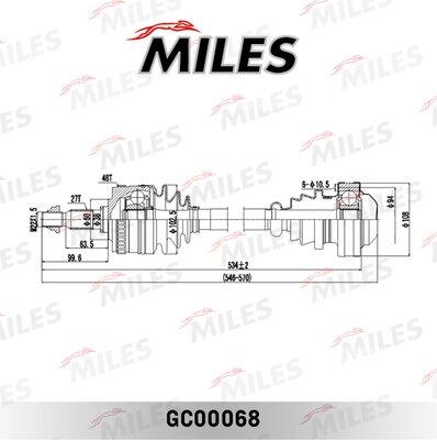 Miles GC00068 - Albero motore / Semiasse autozon.pro