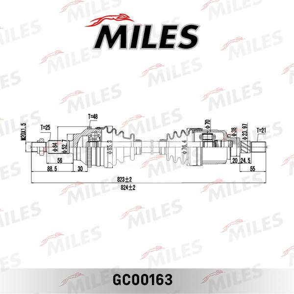 Miles GC00163 - Albero motore / Semiasse autozon.pro