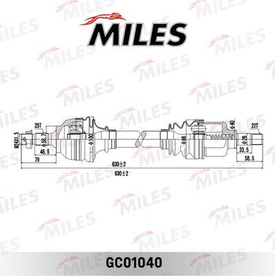 Miles GC01040 - Albero motore / Semiasse autozon.pro