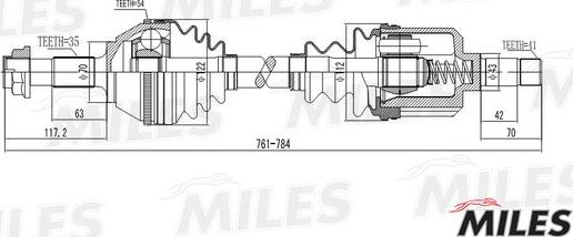 Miles GC01147 - Albero motore / Semiasse autozon.pro