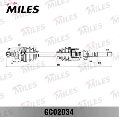 Miles GC02034 - Albero motore / Semiasse autozon.pro