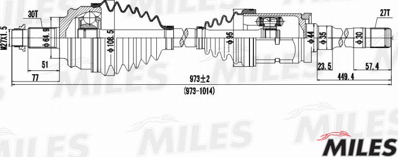 Miles GC02026 - Albero motore / Semiasse autozon.pro