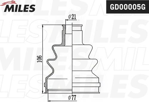 Miles GD00005G - Cuffia, Semiasse autozon.pro