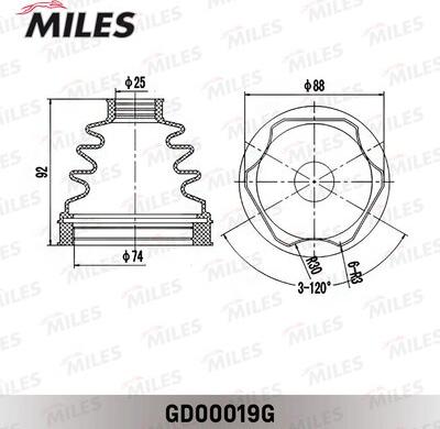 Miles GD00019G - Cuffia, Semiasse autozon.pro