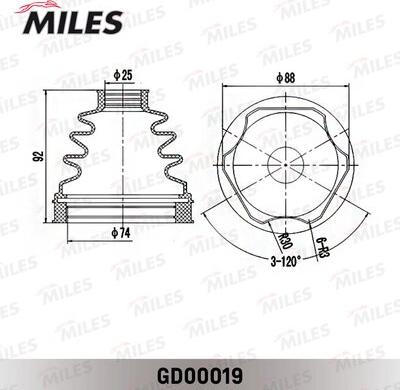 Miles GD00019 - Cuffia, Semiasse autozon.pro