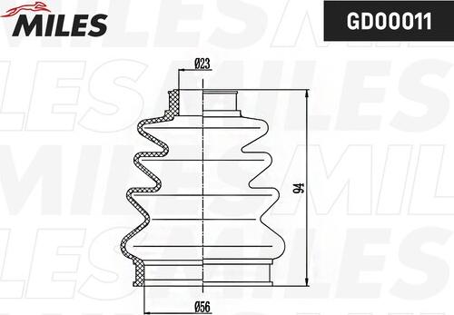 Miles GD00011 - Cuffia, Semiasse autozon.pro